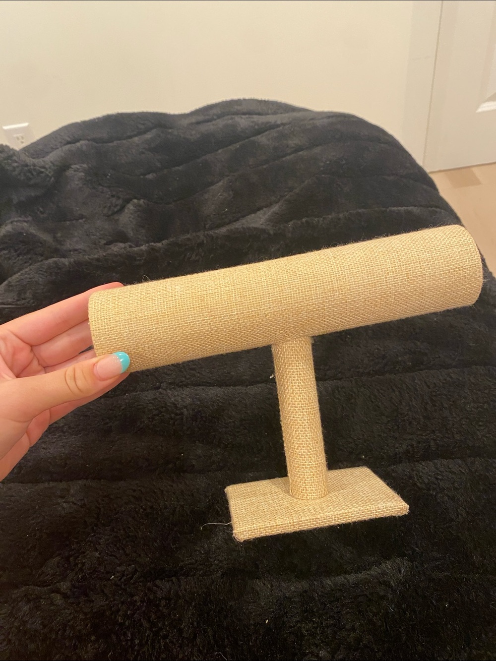 Urban Planet Burlap T-Bar Jewelry Stand - Beige